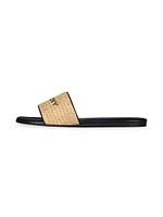 4G Flat Mules Raffia