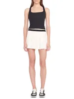 STAUD COURT Doubles Pleated Tennis Skirt