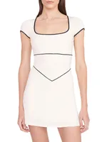 STAUD COURT Backspin Jersey Minidress