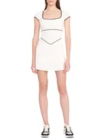 STAUD COURT Backspin Jersey Minidress