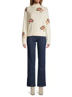 Floral Intarsia Cashmere Sweater