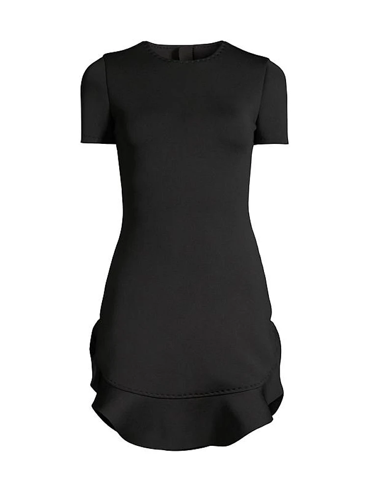 Bonded Flounce Minidress