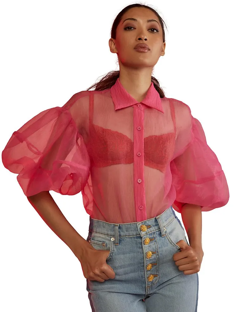 Organza Sheer Top