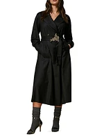 Detroit Pinstripe Virgin Wool-Blend Belted Coat