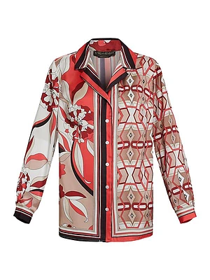 Biondo Print Satin Shirt