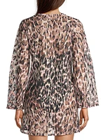 Quick-Drying Leopard Lace Cover Up