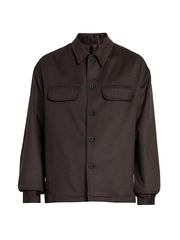 Cashmere-Blend Shirt Jacket