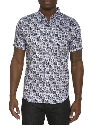 Bonehead Graphic Button-Down Shirt