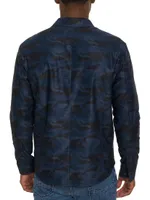 Fiore Camouflage Print Shirt Jacket
