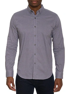 De Luca Satin Button-Down Shirt