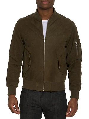 Gasper Suede Bomber Jacket