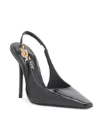 110MM Patent Leather Slingback Pumps