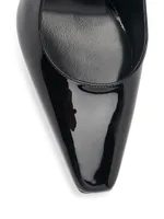 110MM Patent Leather Slingback Pumps