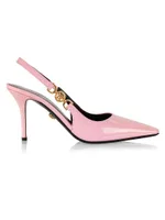 110MM Patent Leather Slingback Pumps