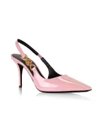 110MM Patent Leather Slingback Pumps