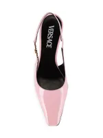 110MM Patent Leather Slingback Pumps