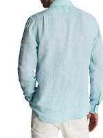 Linen Button-Front Shirt