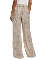 Tate Sequined Wide-Leg Trousers