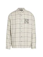 Logo Checked Button-Front Shirt