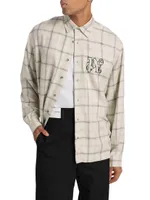 Logo Checked Button-Front Shirt