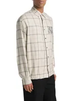 Logo Checked Button-Front Shirt