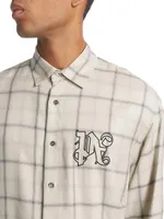 Logo Checked Button-Front Shirt