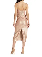 Femme Sequin Cut-Out Midi-Dress