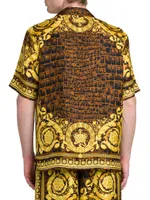 Baroccodile Silk Camp Shirt