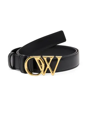 OW Initials Leather Belt