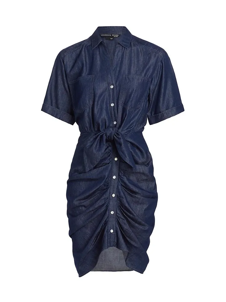 Hensley Chambray Tie-Waist Shirtdress