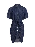 Hensley Chambray Tie-Waist Shirtdress