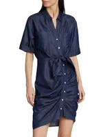 Hensley Chambray Tie-Waist Shirtdress