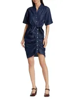 Hensley Chambray Tie-Waist Shirtdress