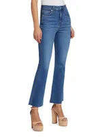 Carson High-Rise Stretch Flare Ankle Jeans