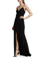 Mollie Crepe Keyhole Gown