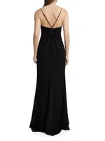 Mollie Crepe Keyhole Gown