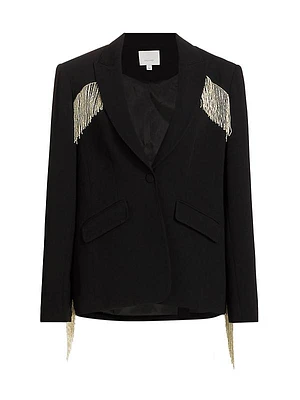 Ira Beaded Fringe Blazer