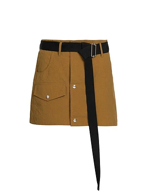 Belted Cargo Miniskirt