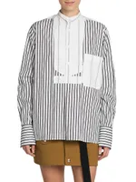 Striped Oversized Cotton Shirt