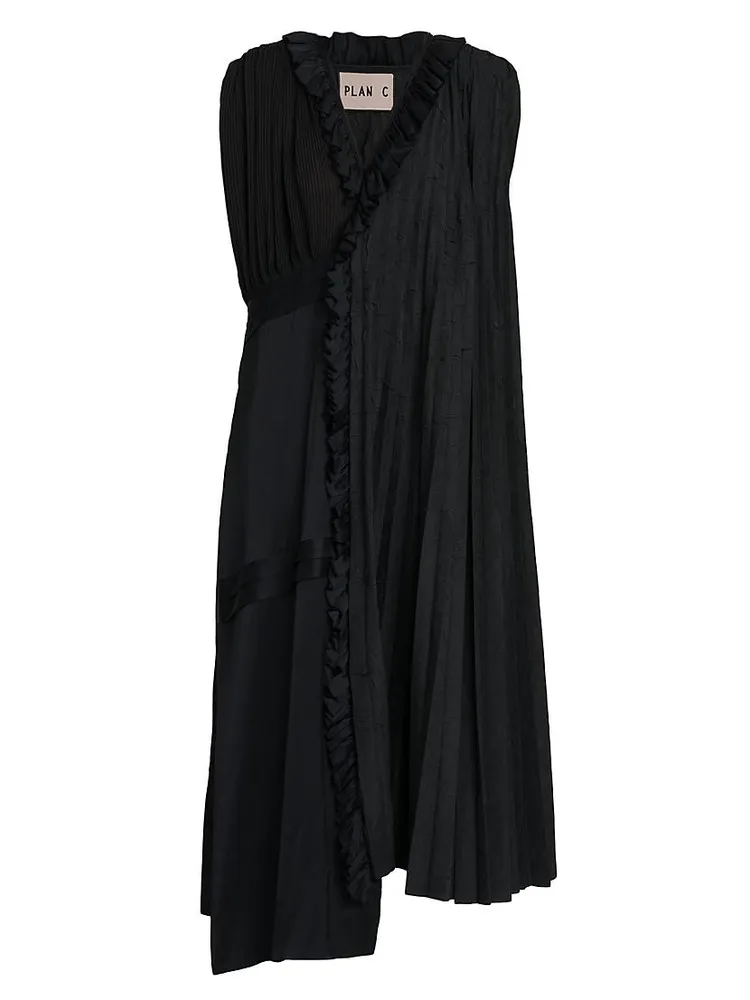 Asymmetric Texture Maxi Dress