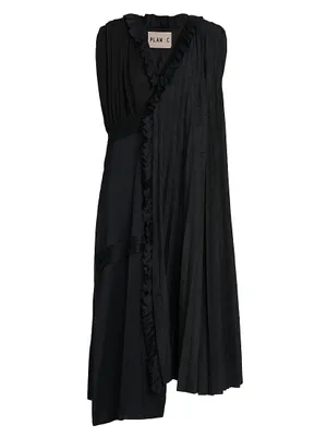 Asymmetric Texture Maxi Dress