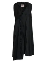 Asymmetric Texture Maxi Dress