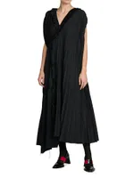 Asymmetric Texture Maxi Dress