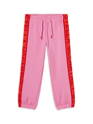 Little Girl's & Logo Tape Joggers