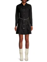 Poplin Belted Utility Minidress