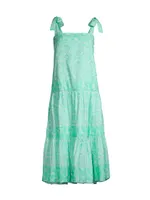 Vail Paisley Tiered Midi-Dress