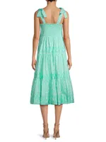 Vail Paisley Tiered Midi-Dress