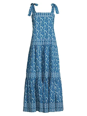 Vail Paisley Tiered Midi-Dress
