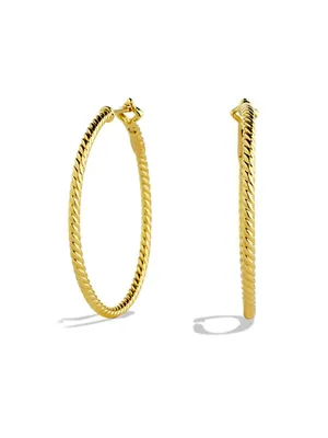Cable Classics Hoop Earrings in 18K Yellow Gold