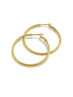 Cable Classics Hoop Earrings in 18K Yellow Gold